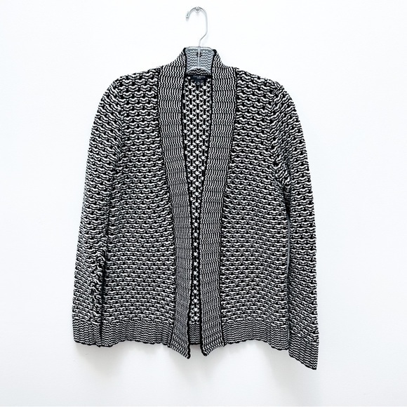 Talbots Sweaters - Talbots Black & White Open Knit Cardigan